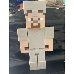 Minecraft Steve in Iron Armor Large Scale Action Figure Toy 8.5 Inch  w/Helmet